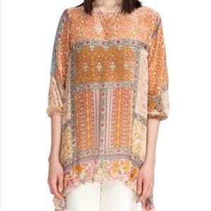 Bohemian Patchwork Print Women's Top